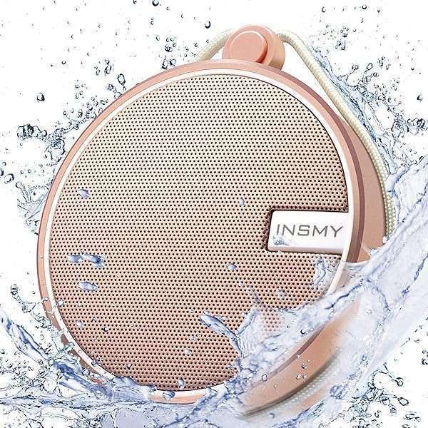 INSMY C12 Waterproof Bluetooth Speaker: Portable, Loud & Clear Sound for Outdoor Adventures - Perfect Gift in Cashmere Pink