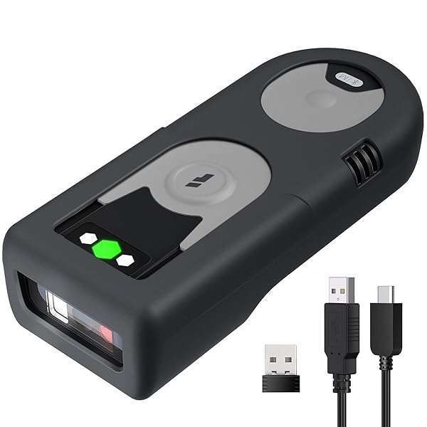 Inateck BCST-43 Bluetooth 1D Barcode Scanner with 2.4GHz USB Adapter & Screen Scanning - Exclusive Shortcuts Included!