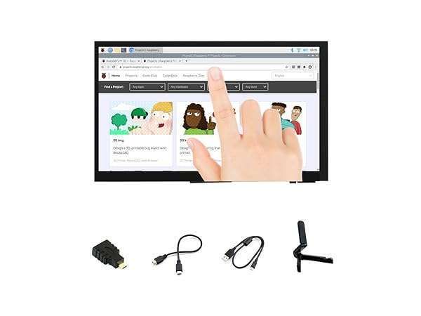 Ingcool 7-Inch HDMI LCD Touch Screen 1024x600 for Raspberry Pi & PC - Windows Compatible Display Module