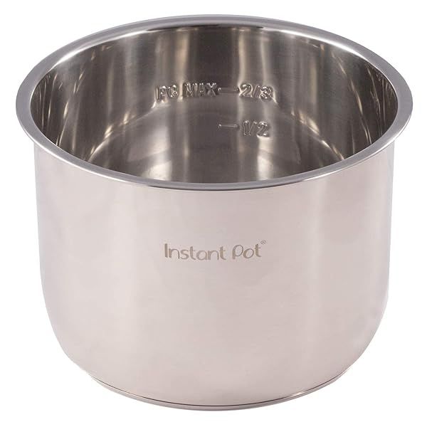 Instant Pot 6-Qt Stainless Steel Inner Cooking Pot - Polished Surface for Perfect Rice Cooking