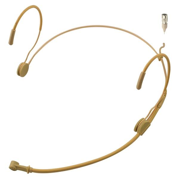 J K MIC-J 069 Earhook Headset: Unidirectional Microphone for Audio Technica Wireless Transmitters - Hirose 4Pin Plug