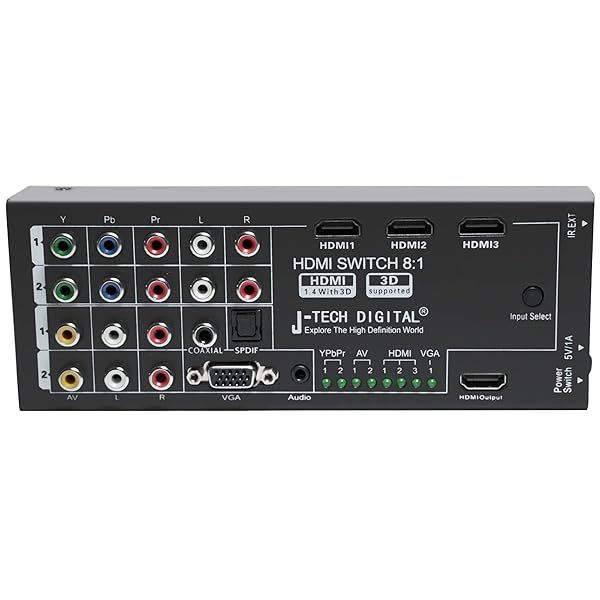J-Tech Digital JTD-0801: 8-Input HDMI Converter Switch for Seamless Multi-Device Connectivity