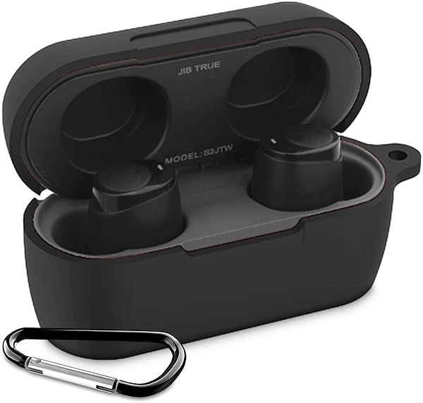 JIB True Case Cover for Skullcandy Jib True Wireless Earbuds - Black Silicone Sleeve Replacement
