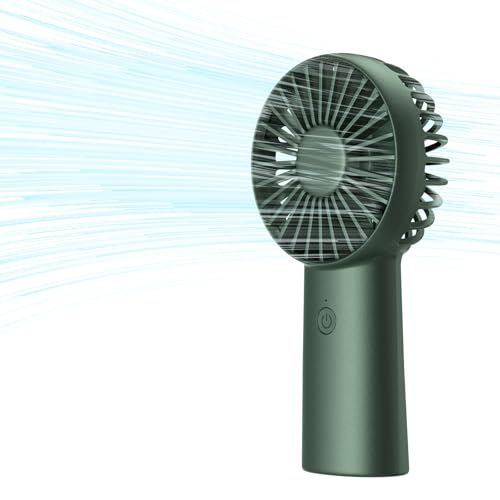 JISULIFE Handheld Fan, 4000mAh Small Portable Fan, Personal USB Rechargeable Pocket Fan [4-16H Working Time] Battery Operated Hand Fan with 3 Speeds for Outdoor/Travel, Summer Gift for Women Men-Green