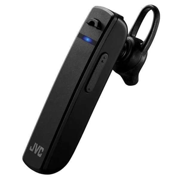 JVC HAC300B Bluetooth Headset: Wireless Earbuds with 20-Hour Battery Life for Work from Home & HD Voice Compatibility