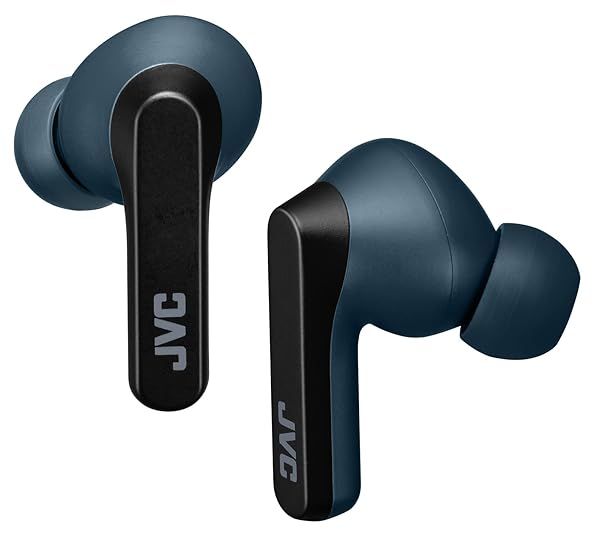 JVC RIPTIDZ True Wireless Headphones: Touch Control, IPX5, 30H Battery, Bluetooth 5.1 - Perfect for Single Ear Use (Blue)