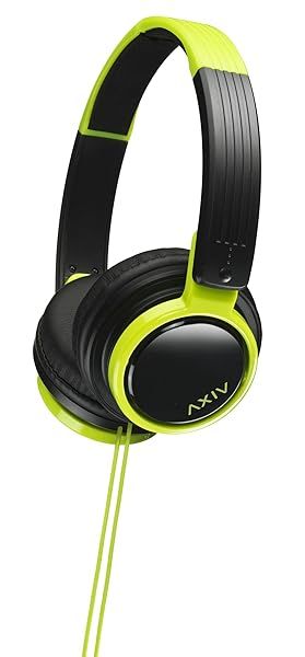 JVC Victor HA-S200-BG Foldable Headphones - Stylish Black & Green (Japanese Import)
