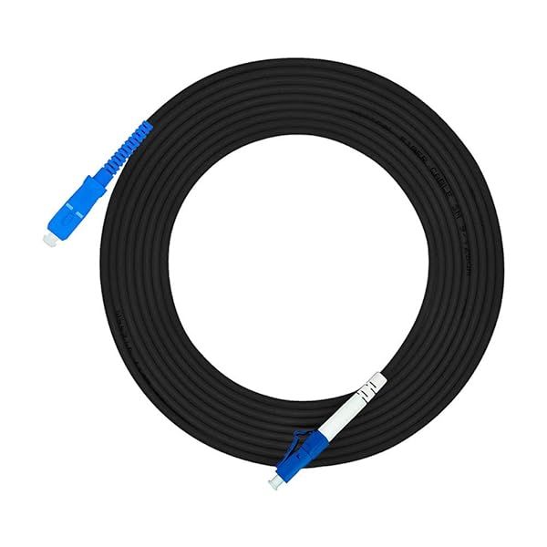 Jeirdus 10M LC to SC Outdoor Armored Simplex Fiber Optic Cable Jumper - 9/125 SMF, 33ft Optical Patch Cord
