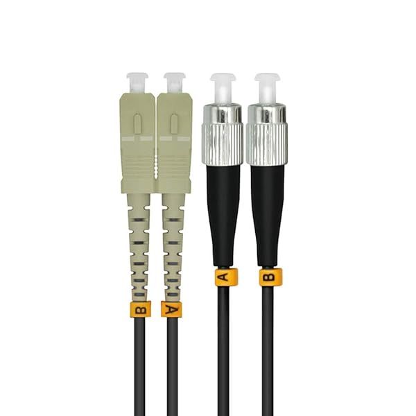 Jeirdus 300M SC to FC 10G OM3 Outdoor Armored Duplex Fiber Optic Cable Jumper - 50/125 Multimode Patch Cord