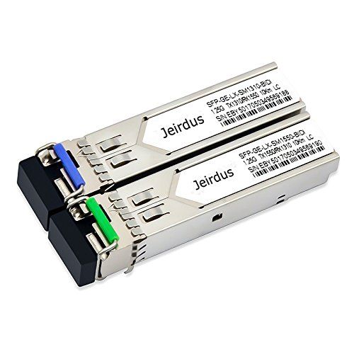 Jeirdus 1.25G SFP Module for Netgear - BIDI WDM Transceiver 10-20KM Simplex LC 1310/1550nm (1 Pair)