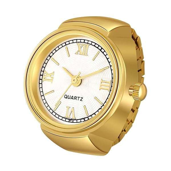 Stylish Elastic Band Quartz Ring Watches for Men & Women - Perfect Valentine's Day Gift!