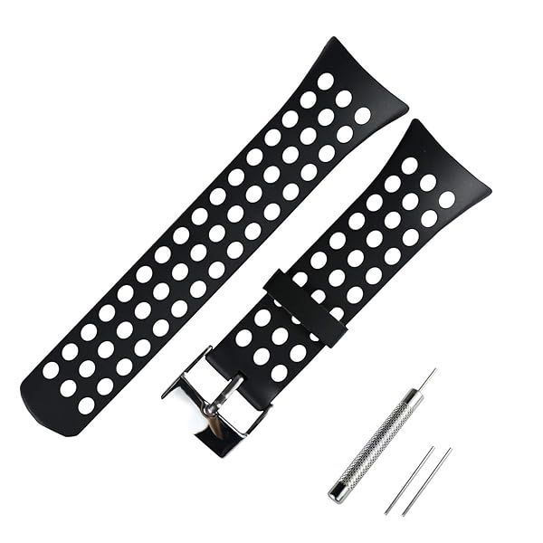KHZBS M-Series Men's Rubber Watch Strap Replacement for Suunto M1 M2 M4 M5 - 20mm Wrist Band