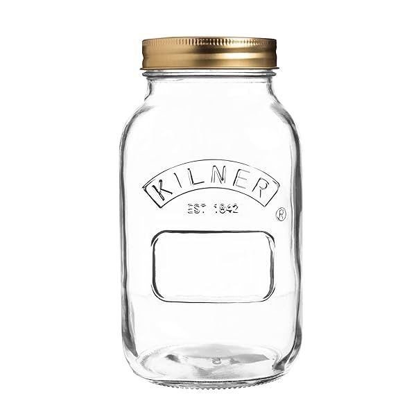 Buy KILNER 1L Jar - Perfect for Preserving & Storage | 34 Oz Glass Jar