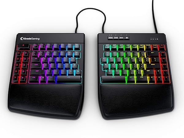 Buy KINESIS Freestyle Edge RGB Split Mechanical Keyboard - Ergonomic TKL with Cherry MX Red, Programmable & Detachable Palm Support