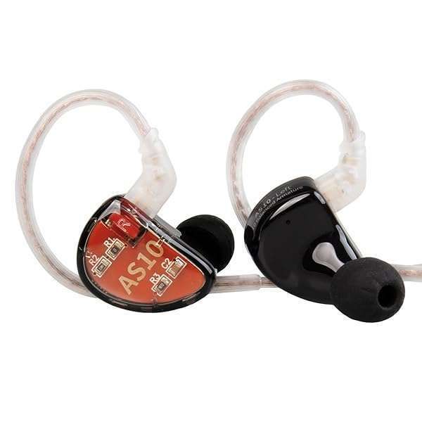 Buy KZ AS10 IEM Headphones - 5 Balanced Armature Drivers, HiFi Sound, Detachable Cable, Perfect for Musicians - Black