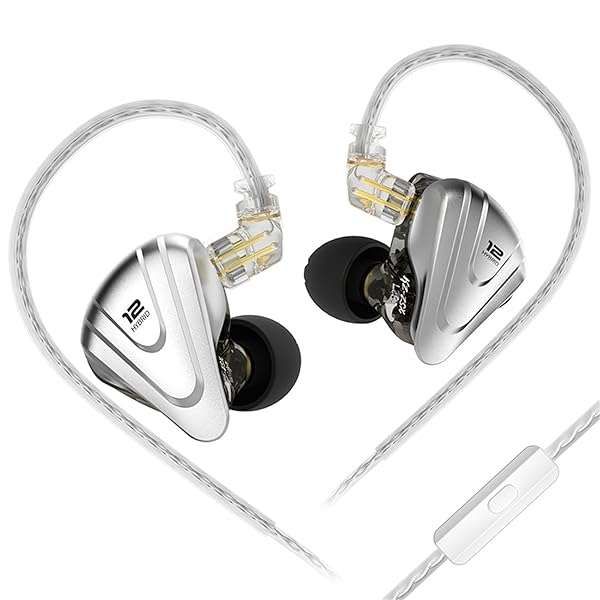 Buy KZ ZSX Earbuds: 5BA 1DD Hybrid Drivers, Noise Cancelling IEMs for Gaming & Studio Work - Comfort Fit (Black with Mic)