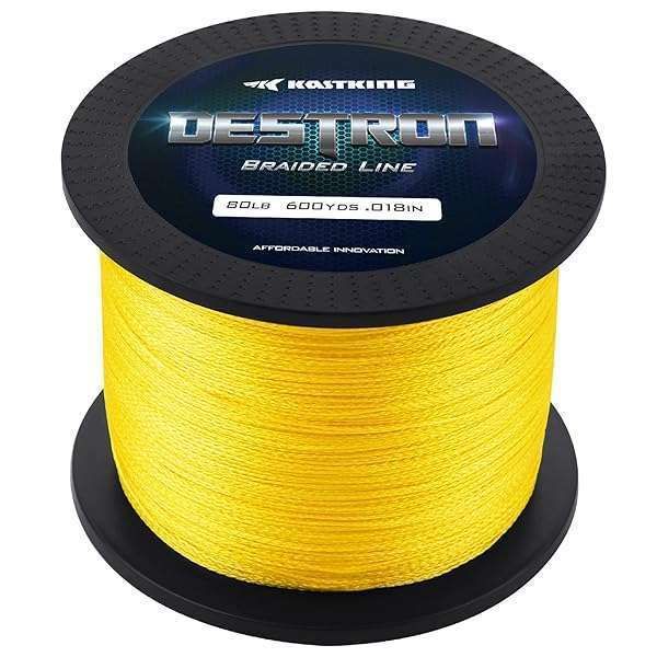 Buy KastKing Destron Hi-Vis Yellow Braided Fishing Line - 8lbs, 300 Yards for Ultimate Performance