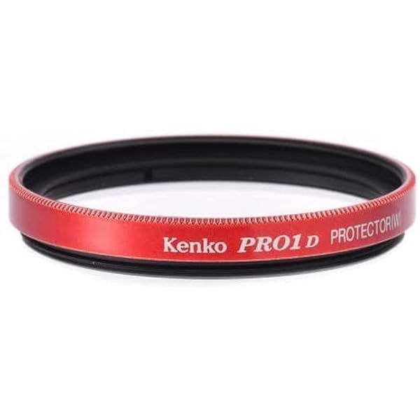 Kenko 46mm PRO1D Protector Lens Filter - Gloss Red Frame for Enhanced Photography
