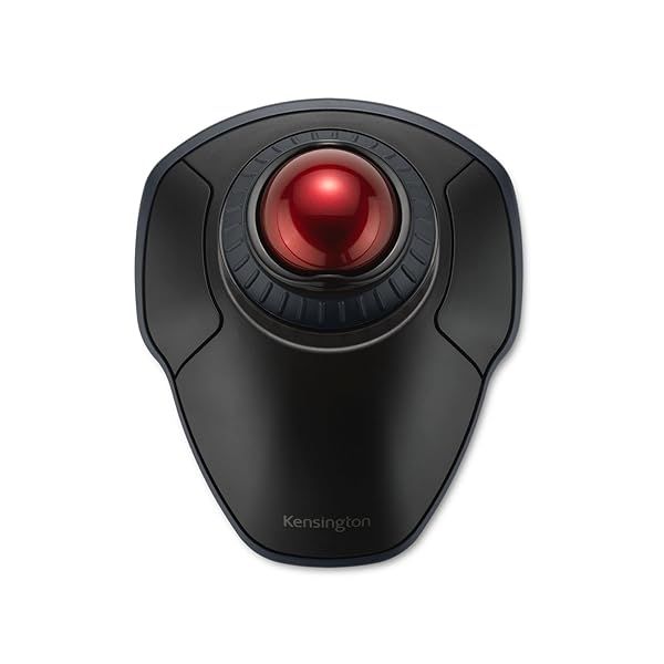 Buy Kensington Orbit Wireless Trackball with Scroll Ring - Black-Red (K70990WW) for Effortless Navigation