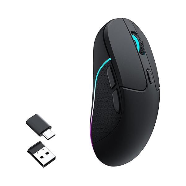 Keychron M3 Wireless Mouse: 26,000 DPI, PAW3395 Sensor, Ergonomic Design & 70-Hour Battery for PC/Mac - Ultra-Light & Programmable