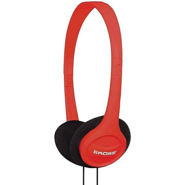 Buy Koss KPH7R Portable On-Ear Headphones - Adjustable Headband in Red | Best Sound Quality & Comfort