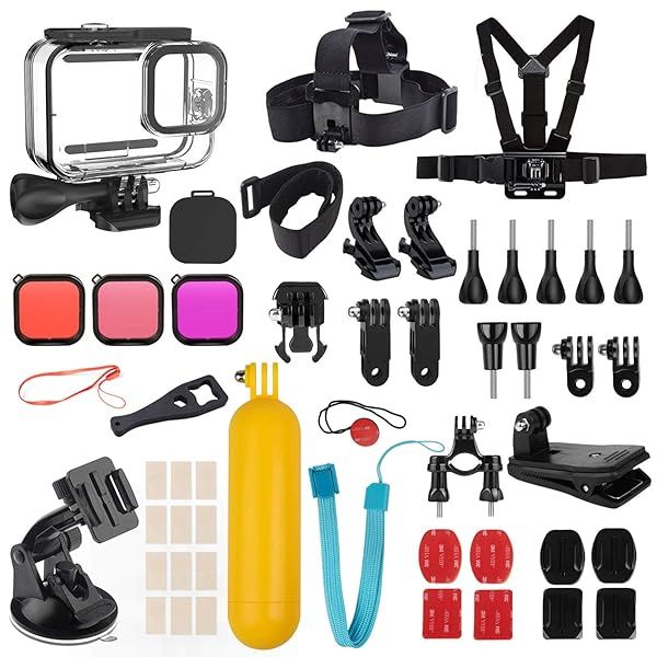 Ultimate Kuptone 52-in-1 GoPro 11/10/9 Accessories Kit: Waterproof Housing, Filters, Mounts & More!