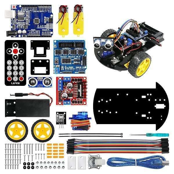 Buy LAFVIN Smart Robot Car 2WD Chassis Kit - Arduino Compatible DIY Kit with Ultrasonic Module R3 Board