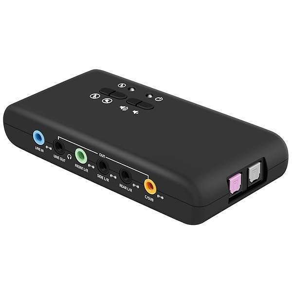 LEAGY USB 7.1 External Sound Card: 3D Surround Sound & 8-Channel Audio for Ultimate Gaming & Recording