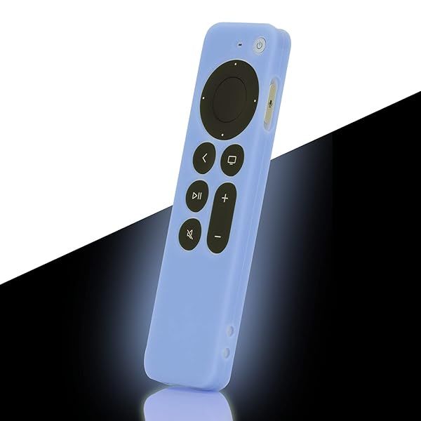 LEFXMOPHY Apple Remote Cover Replacement 4K TV 2021-2024 | Glow in Dark Silicone Skin with Lanyard - Series 6 Gen