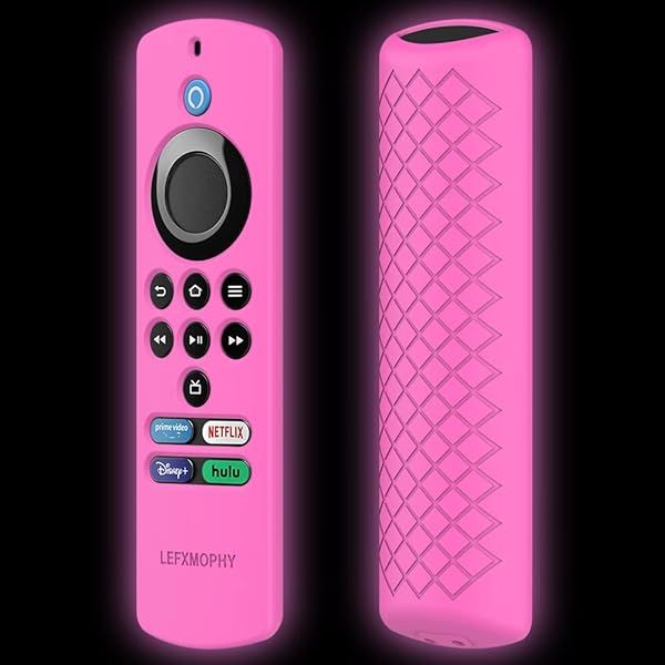 LEFXMOPHY Lite 2 Remote Cover - Pink Silicone Protective Case, Glow in Dark, 2022 Edition