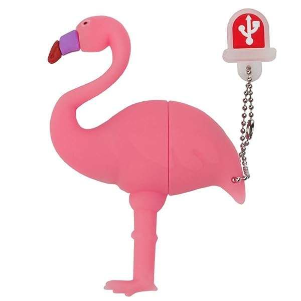 LEIZHAN 32GB Flamingo USB Flash Drive - Fun Gift for Kids & Students | Unique Thumb Drive for School & Work