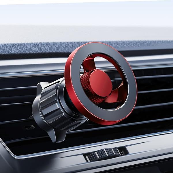 Buy LISEN MagSafe Car Mount - Magnetic Phone Holder for iPhone 16/15/14/13/12 Pro Max - Hands-Free Vent Mount in Red