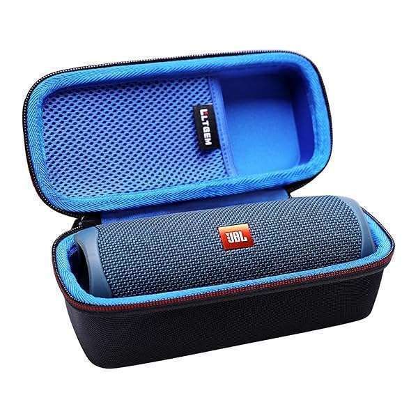 LTGEM EVA Hard Case for JBL FLIP 6 & 5 - Waterproof Portable Speaker Storage Bag (Blue)