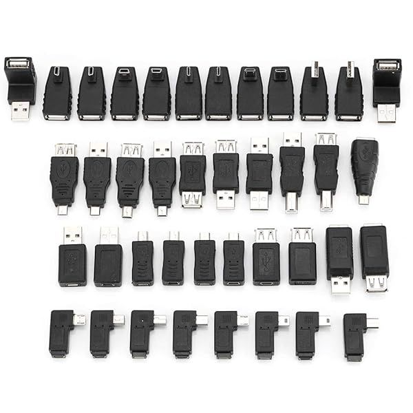 40PCS Lazmin USB Adapter Kit - Versatile USB2.0 Connectors Compatible with USB1.1/1.0 for Easy Connectivity