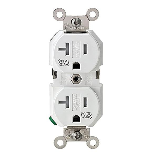 Leviton TWR20-W 20-Amp Duplex Receptacle - NEMA 5-20R, 125V, 1 Count for Reliable Power Solutions