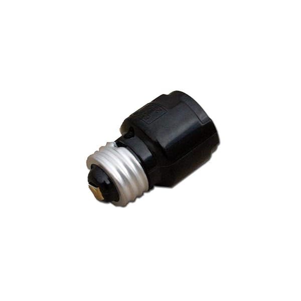 Leviton 2006 Medium Base Lampholder Adapter - Phenolic, 1-3/16 Inch, Black for Incandescent Sockets