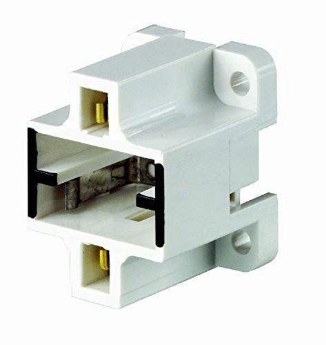 Leviton 26720-400 Gx23 2-Pin Compact Fluorescent Lampholder - White Base for Efficient Lighting