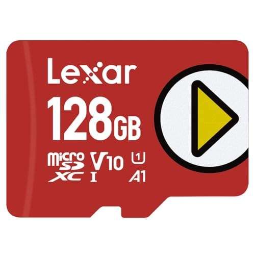 Lexar 128GB PLAY microSDXC Card: Fast Storage for Nintendo Switch, Gaming & 4K Video - UHS-I, A1, Up to 160MB/s