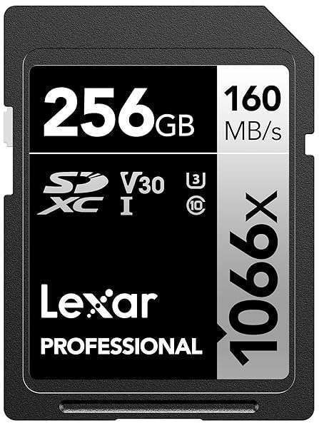 Lexar 256GB Professional 1066x SDXC Card: Fast UHS-I, C10, U3 for DSLR & 4K Video - Up to 160MB/s Read Speed