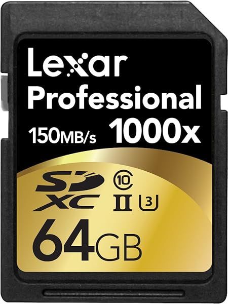 Lexar 64GB SDXC UHS-2 Class 10 Memory Card with Micro Fiber Cloth - Fast Storage Solution
