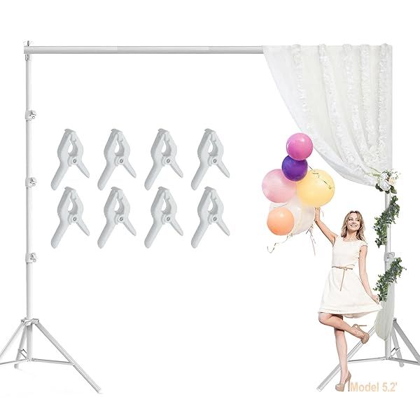 Buy LimoStudio 10' x 10' Adjustable White Backdrop Stand for Weddings & Events - Durable Metal Tripods & Shock-Proof Design