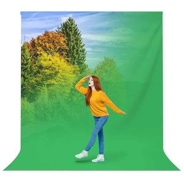 Premium LimoStudio 9x15 ft Green Chromakey Backdrop for Photoshoots & Filming - High Density A+ Grade Material