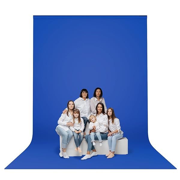 Buy LimoStudio 10x20 ft Blue Backdrop Screen - Premium Heavy Duty Silk Fabric for Perfect Chromakey Edges