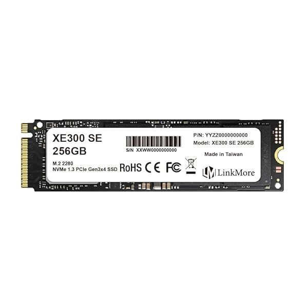 LinkMore XE300 SE 256GB NVMe M.2 SSD - 2100MB/s Read & 1500MB/s Write Speed for Fast Storage Upgrade
