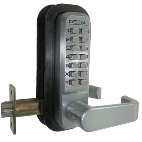 Lockey USA 2835JB Keyless Lever Lock - Durable Jet Black Mechanical Security Solution