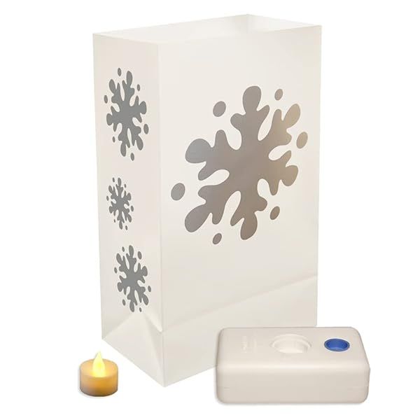 Buy LumaBase 82236 Snowflake LED Luminaria Kit - Battery Operated Holiday Decor