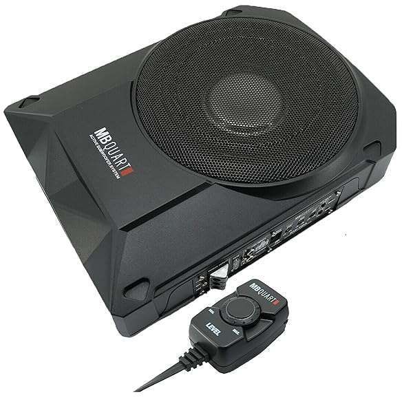 MB Quart RW-108A 600W Slim Under-Seat Subwoofer for Car, RV & ATV - Compact 4-Ohm Powered Enclosure