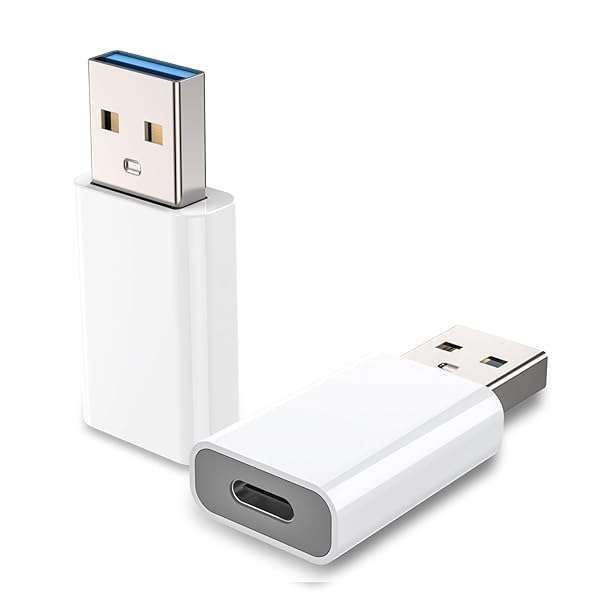 Buy MOSWAG USB to USB C Adapter - Compatible with Apple Watch, iPhone 16/15/14/13/12, iPad, Galaxy Note & More