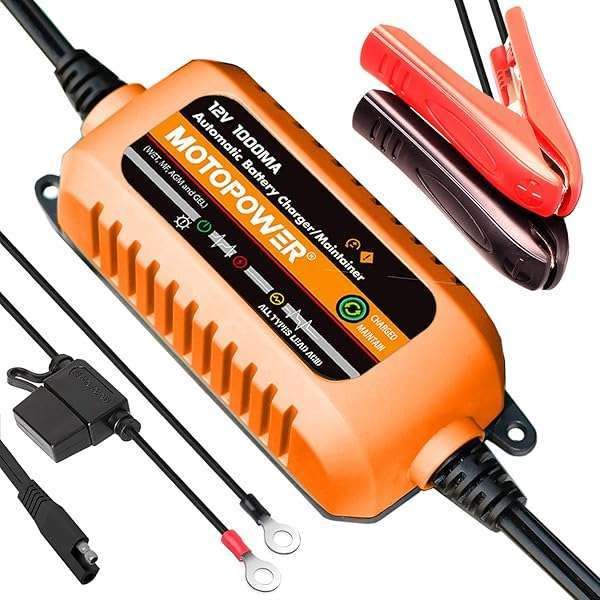 Buy MOTOPOWER MP00205B 12V Automatic Battery Charger & Maintainer - Fast Charging, Timer Protection, Trickle & Desulfator