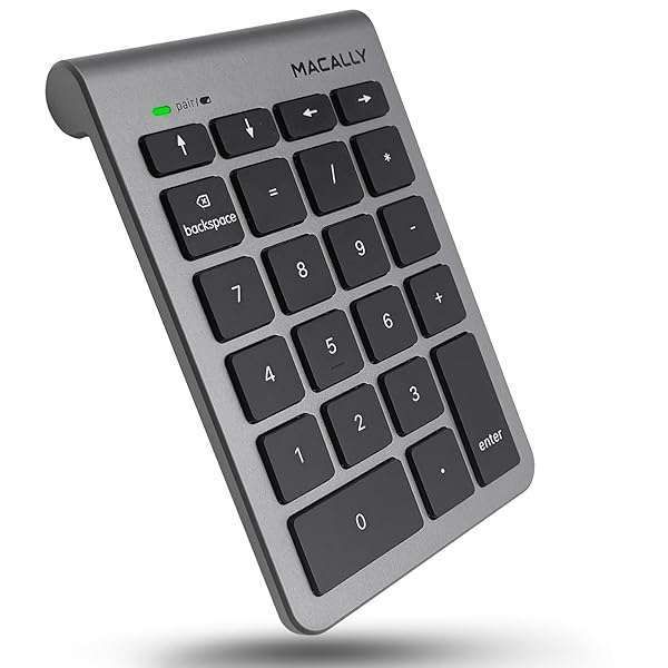 Macally 22 Keys Bluetooth Wireless Number Pad - Easy Data Entry for MacBook, iMac, iPhone & iPad